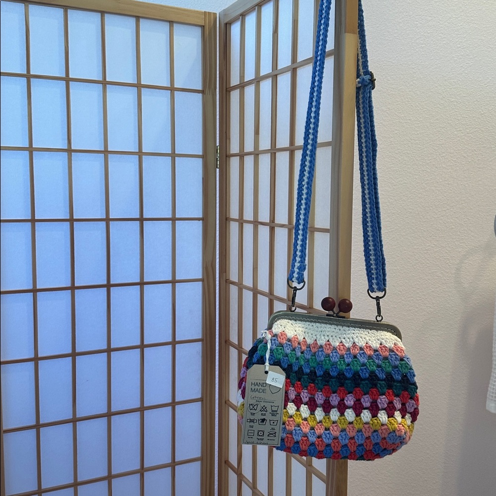 Multicolor Crochet Crossbody Bag